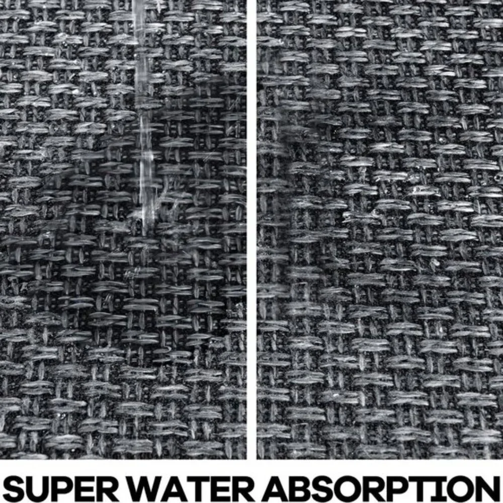 New Black Kitchen Rug, Washable Non-Slip Absorbent Mat for Sink, Door & Entryway